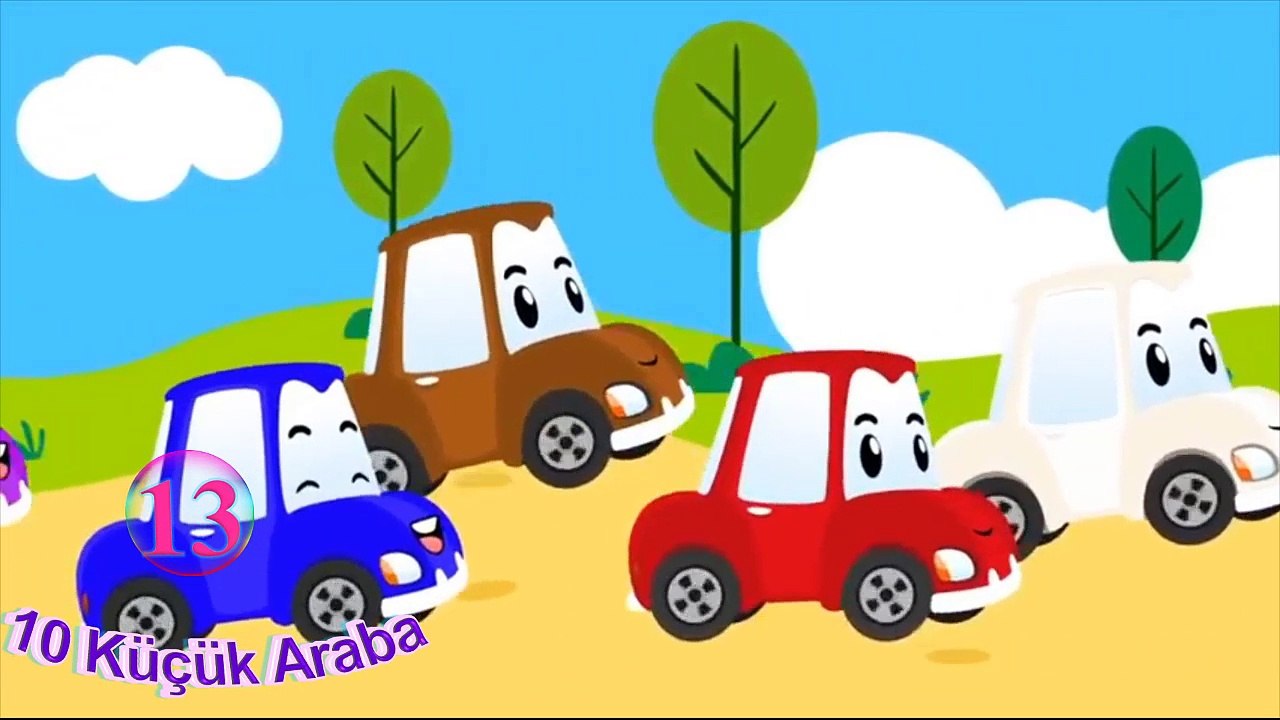 10 Küçük Araba - Çocuklar İçin Arabalı Şarkılar - Sayı Saymayı Öğreniyorum