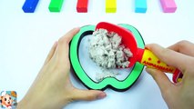 Learn Colors Kinetic Sand | Rainbow Swimming Pool & Surprise Toys | How To Make Toys For Kids