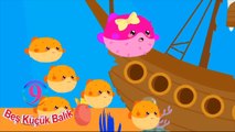 Beş Küçük Balık - Bebekler İçin Eğlenceli Şarkı - Saymayı Öğreniyorum