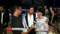 Nancy McKeon and Val Chmerkovskiy talk with On The Red Carpet backstage after Night 1 of DWTS