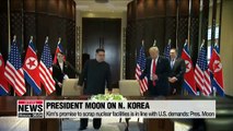 Pres. Moon says latest push for N. Korea's denuclearization is different