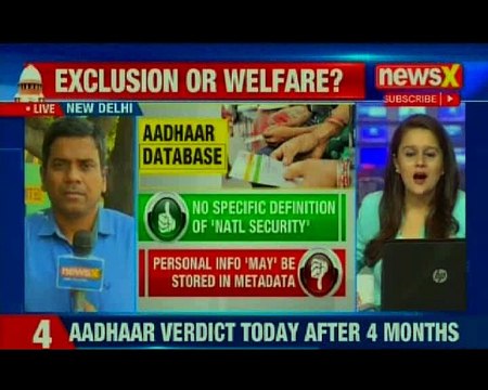 Supreme Court to deliver the verdict on constitutional validity of Aadhaar today after 4 months