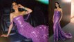 Jhanvi Kapoor looks like a Mermaid in Purple gown by Manish Malhotra | FilmiBeat