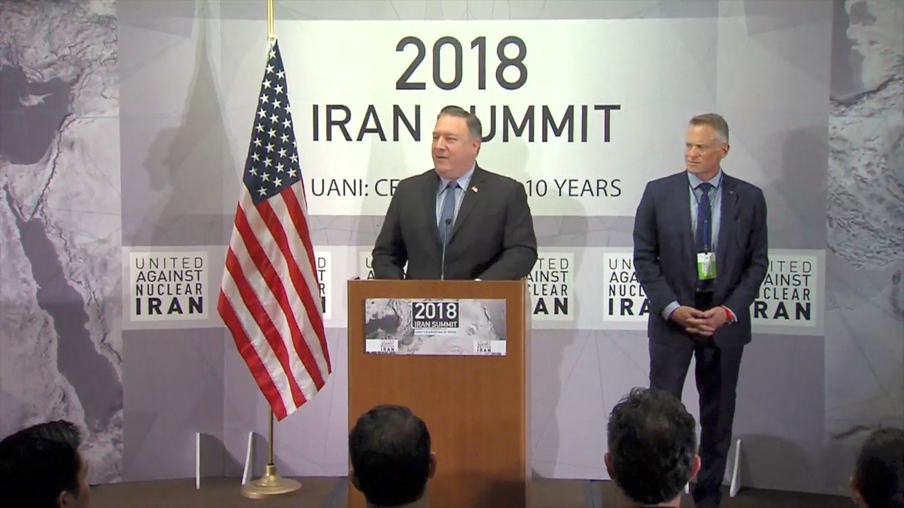 Secretary Pompeo Gives a Protestor A Civics Lesson At Iran Summit