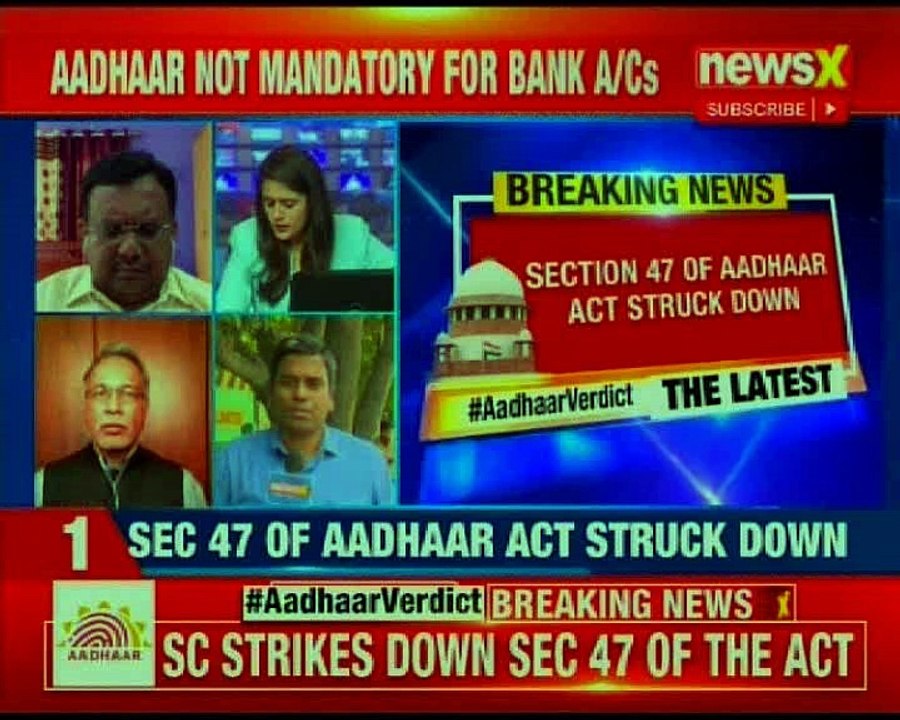 Aadhaar verdict in Supreme Court Latest updates...