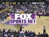 NBA BASKETBALL - Kobe Bryant blocks tracy mac