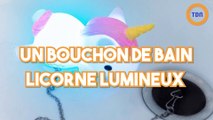 Un bouchon de bain licorne lumineux trop mignon