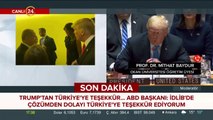 Trump'tan Türkiye'ye teşekkür