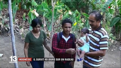 Indonésie : il survit 49 jours sur un radeau