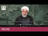 Iranian president slams the US for its hostile stance towards his country