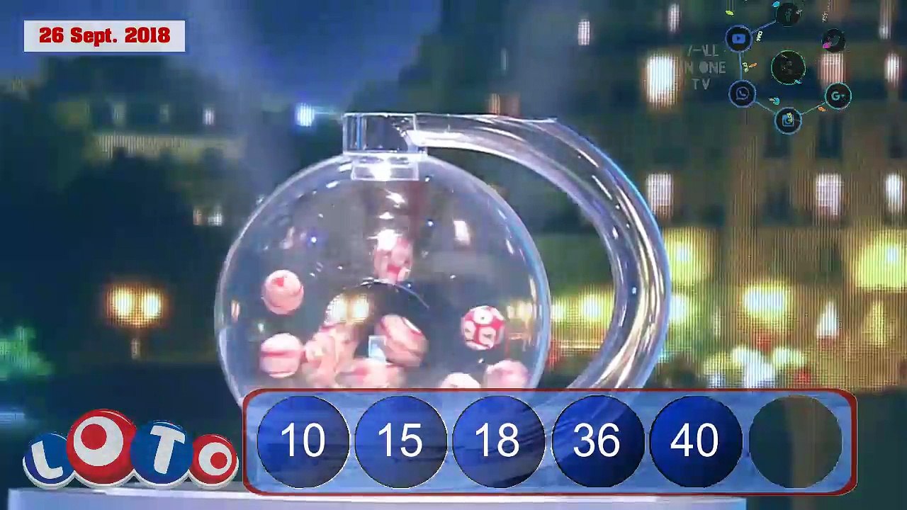 Loto : le tirage du 26 septembre 2018 | 3 000 000€ + 10 codes à 20 000€