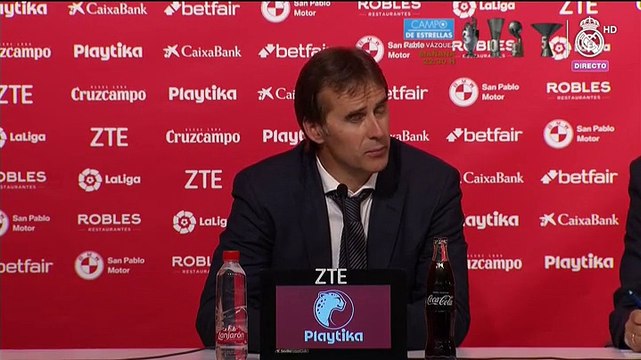 Julen Lopetegui: No hemos estado como debíamos, en la primera parte hemos sido inferiores