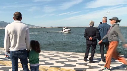 Senaryo gereği denize düşen kişi kurtarıldı - İZMİR