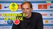 Conférence de presse Paris Saint-Germain - Stade de Reims (4-1) : Thomas TUCHEL (PARIS) - David GUION (REIMS) / 2018-19