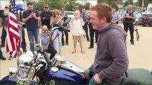 Son of Slain Kansas Police Officer Surprised with Dad`s Motorcycle Two Years Later