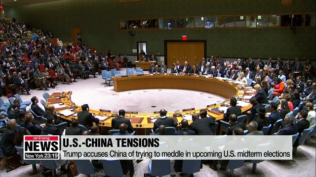 Trump accuses China of trying to meddle in upcoming U.S. midterm elections