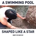 How to build a primitive star-shaped mini swimming pool. ;)