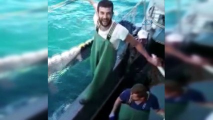 Tekirdağlı balıkçılar Karadeniz’de tonlarca palamut yakaladı