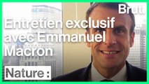 Interview Brut : Emmanuel Macron vante sa politique en matière d'écologie