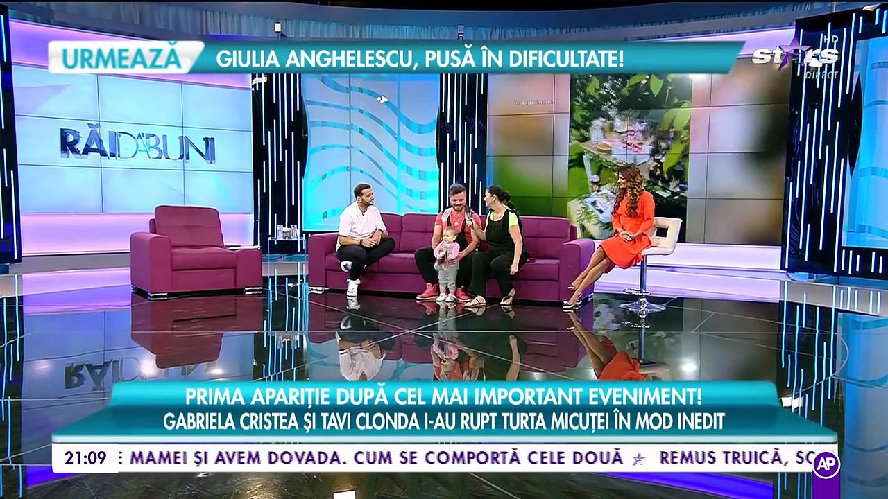 Gabriela Cristea şi Tavi Clonda, părinți de un an: "Este fata lui tata, nu prea spune mama"