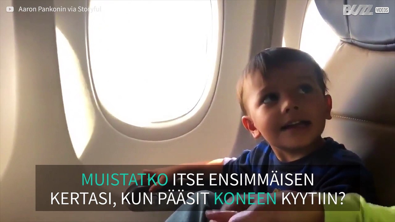 Video: Ensimmäistä kertaa koneessa: pojan hurmioitunut reaktio lentämiseen