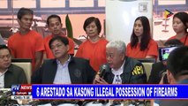 Anim na arestado sa kasong illegal possession of firearms