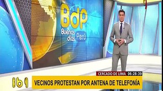 Cercado de Lima: vecinos protestan por instalación de antena de telefonía