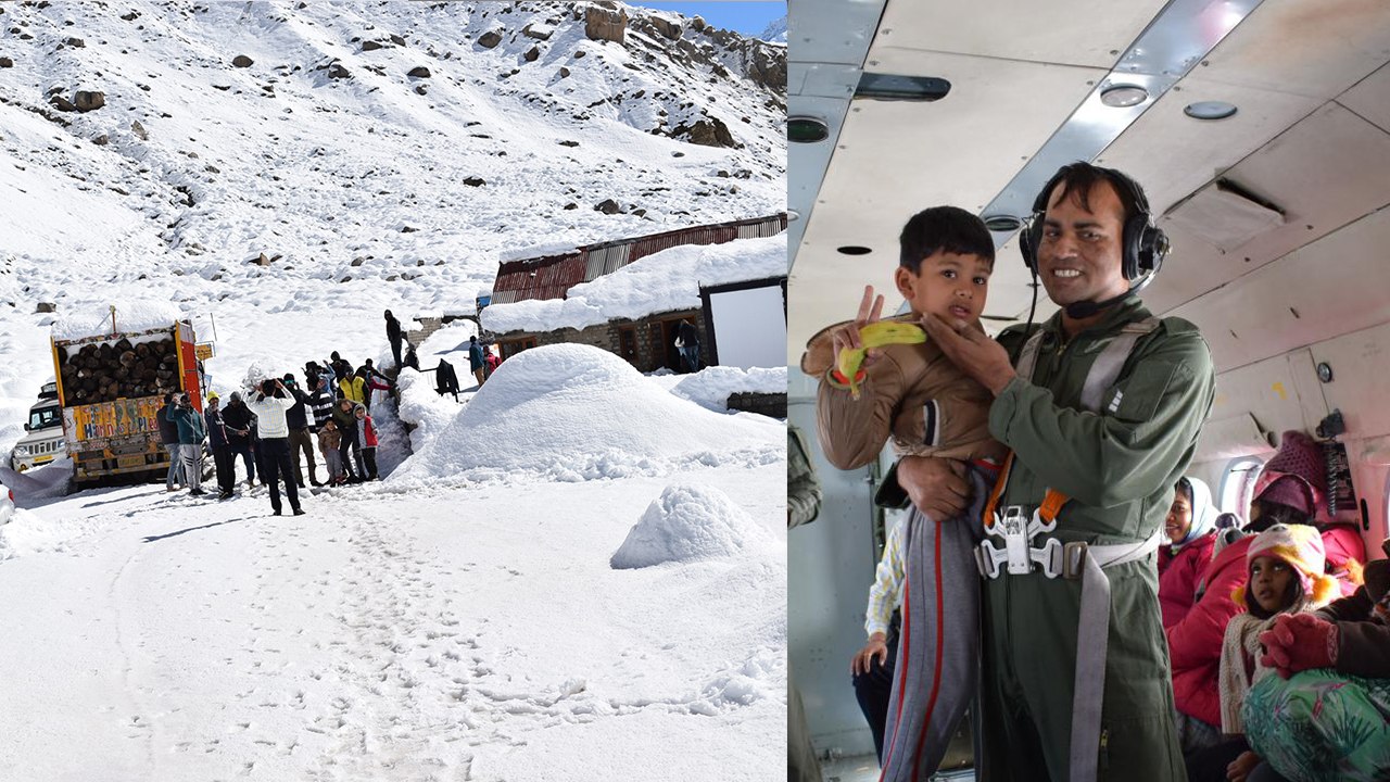 हिमाचल प्रलय: खाने के एक पैकेट पर टूट पडते फंसे...
