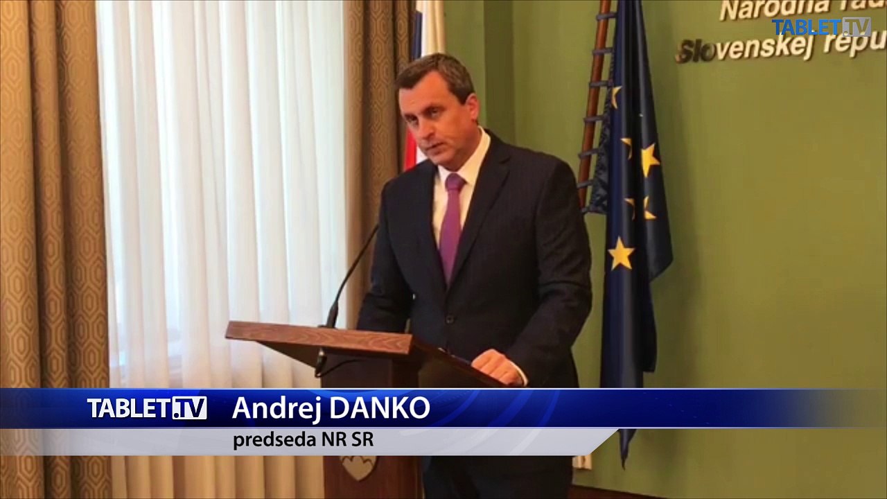 ZÁZNAM: Tlačové vyhlásenie predsedu NR SR A. Danka