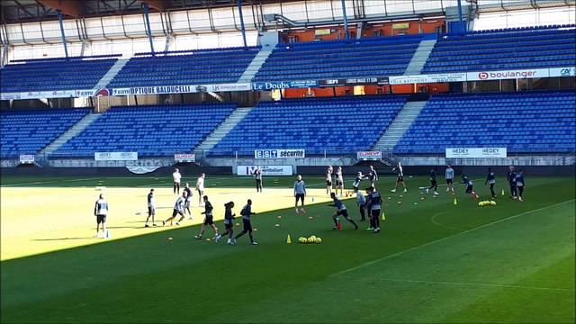 L'entraînement du FC Sochaux avant son match contre l'ASNL au stade Marcel-Picot