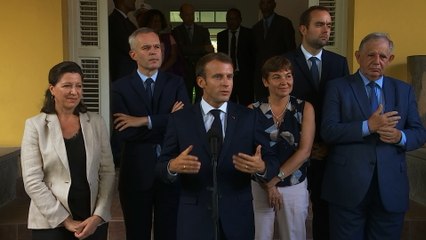 Point presse du Président de la République Emmanuel Macron à Fort-de-France en Martinique