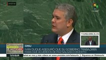 Afirma Colombia a ONU que trabajará para implementar acuerdos de paz
