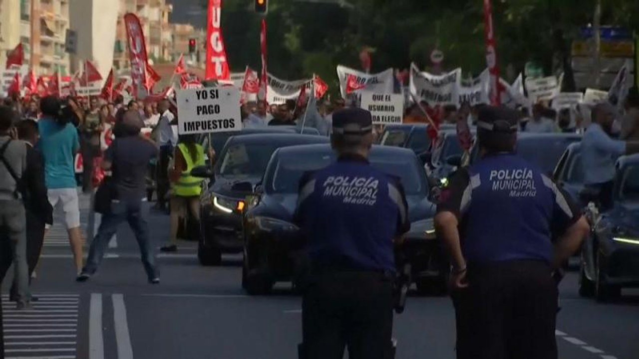 Madrid: Jetzt protestieren Uber-Fahrer