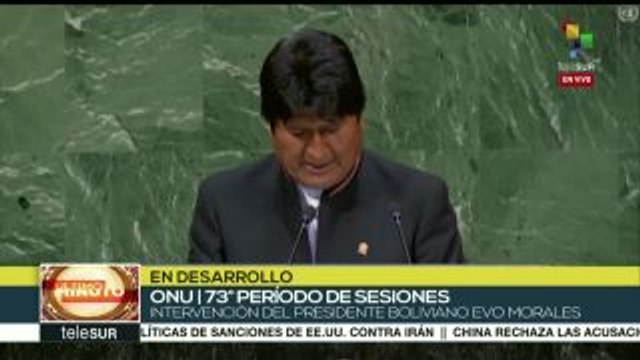 Evo Morales denuncia 3 amenazas de la humanidad ante la ONU