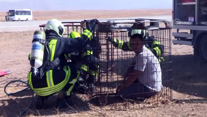 Ahmed-i Hani Havalimanı'nda yangın tatbikatı - AĞRI