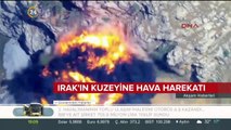 Irak'ın kuzeyine hava harekatı düzenlenerek terör inleri imha edildi