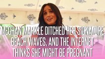 Meghan Markle ditched her signature beach waves, and the internet thinks she might be pregnant