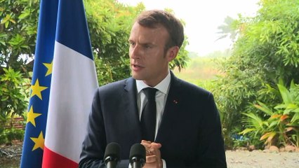 Point presse du Président Emmanuel Macron dans une exploitation agricole en Martinique