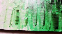 Tableau acrylique contemporain : Fondu vert.