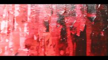 Peinture acrylique moderne : Fondu rouge.