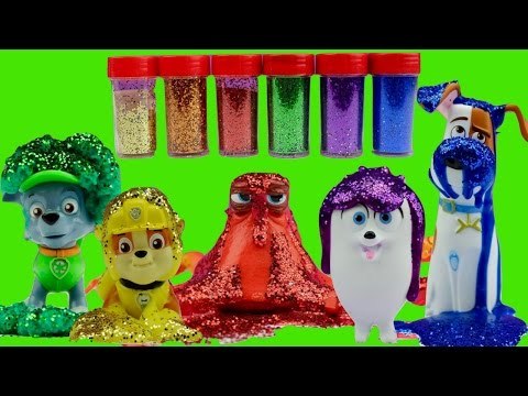 Paw Patrol BATH PAINT Secret Life of Pets Glitter Surprise Finding Dory Magic LEARN Colors FUN