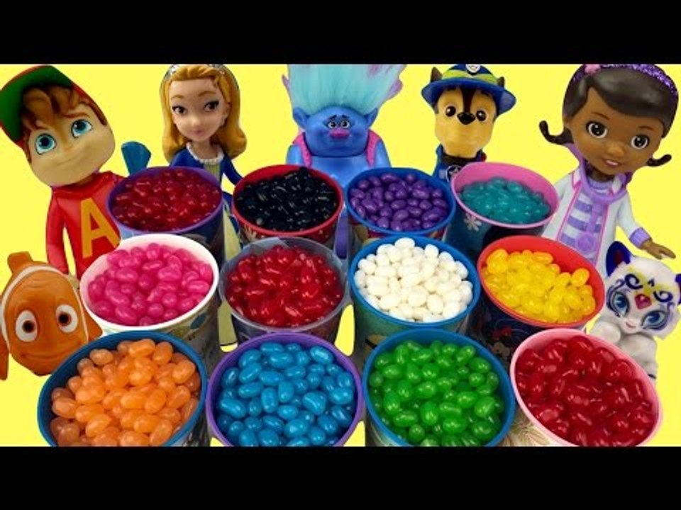 Jelly Bean Candy Surprise Find Hidden Toy LEARN COLORS Paw Patrol MASHEM Trolls Family FUN