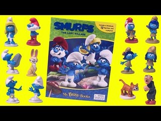 Smurfs: The Lost Village ~ My Busy Books ~ Story Book Figurine Toys and Playmat