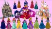 MagiClip Princess Dress Mix Up with 3 Different Castles - Belle Ariel Tiana Cinderella Elsa Aurora