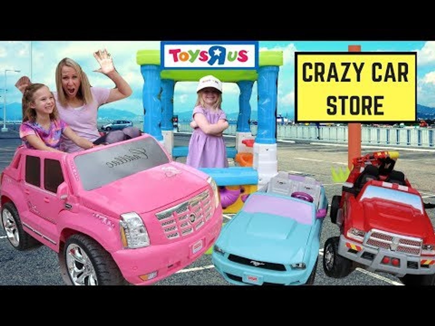 Crazy Car Store Addy Runs Errands at Maya s Fake Toys R Us Drive Thru