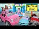 Crazy Car Store ~ Addy Runs Errands at Maya's Fake Toys R Us Drive Thru