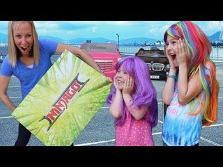 CRAZY CAR STORE ~ Addy and Maya WIN a FAKE Contest !!!