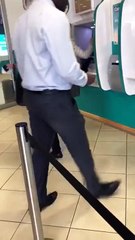 Woman Wearing Her Panties Down In An ATM