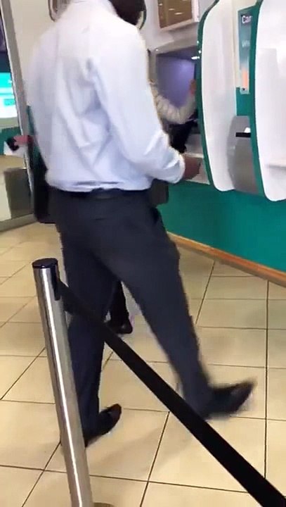 Woman Wearing Her Panties Down In An ATM