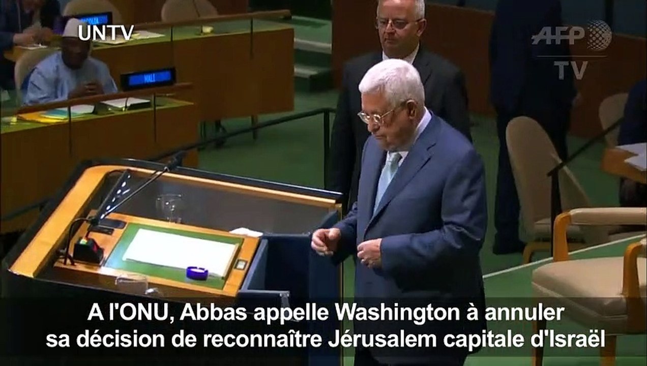 Le président Abbas s'adresse à l'Assemblée générale de l'ONU